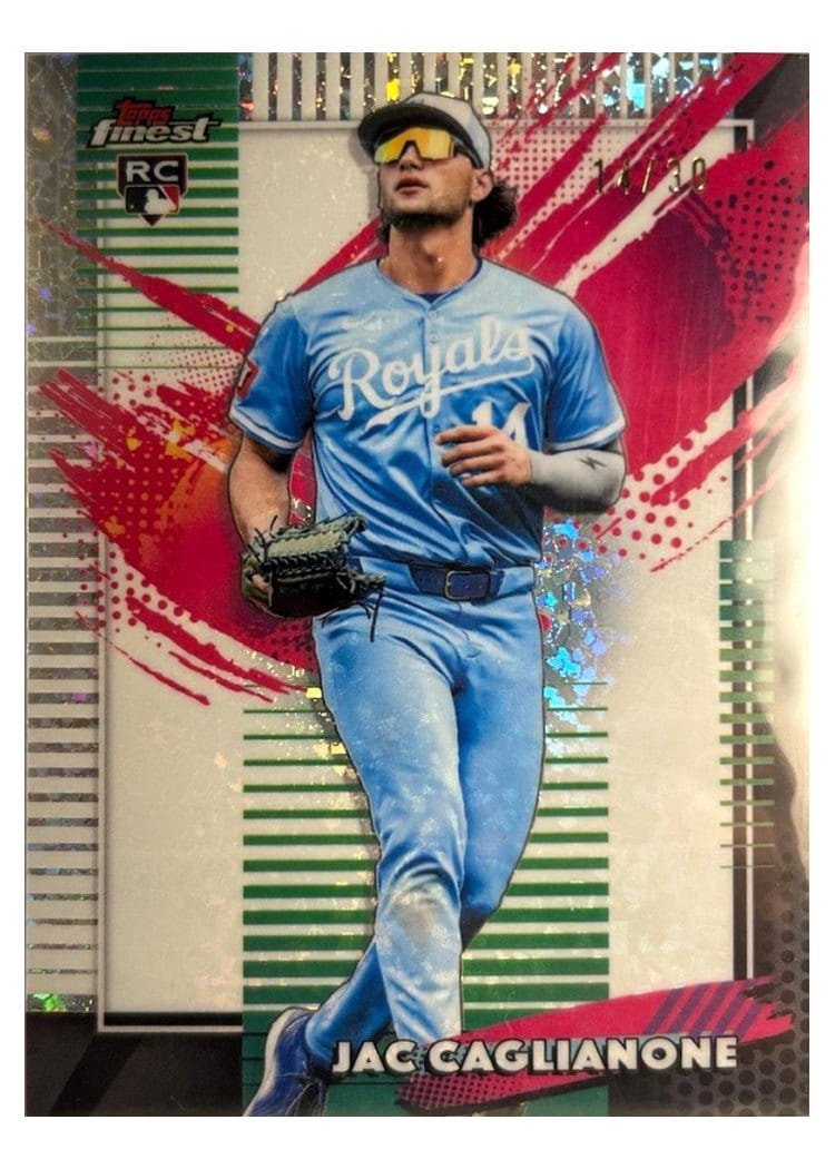 2026 Topps Finest Jac Caglianone White Mini Diamond Refractor #201 card