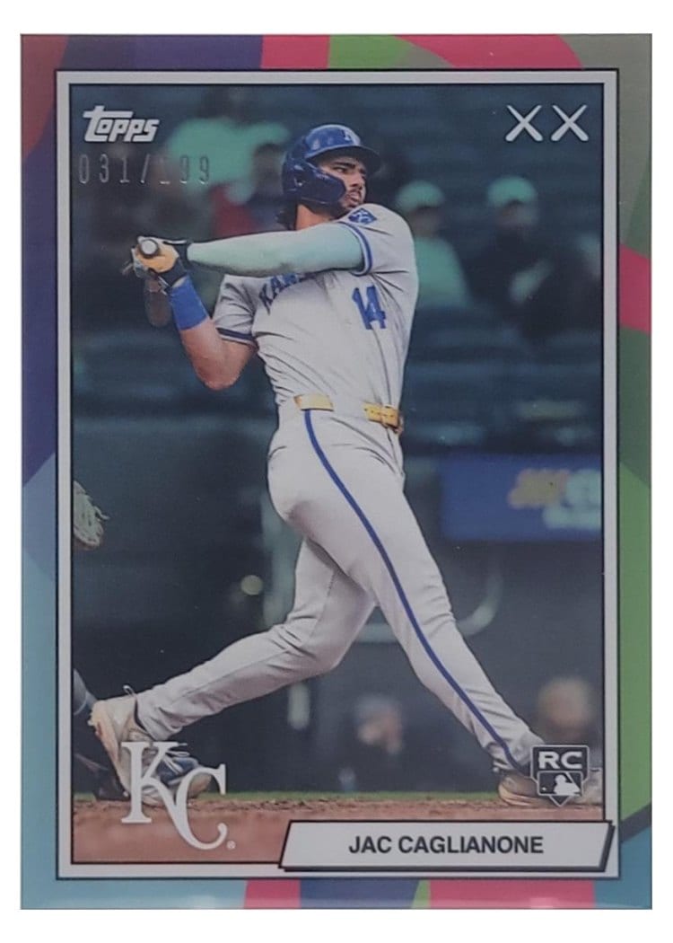 2026 Topps KAWS X MLB Jac Caglianone Aqua #13 card