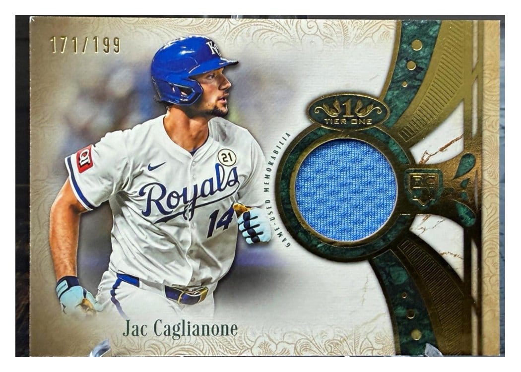 2026 Topps Tier One Rookie Relics Jac Caglianone #RR-JC card