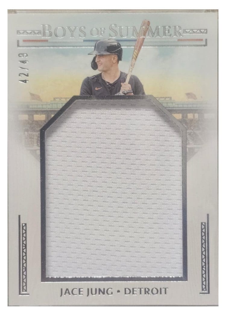 2024 Panini Boys of Summer Jumbo Prospect Materials Jace Jung #JPM-JJ card