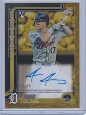 2025 Topps Gilded Collection Chrome Gold Autographs Jace Jung #CGA-JJU card