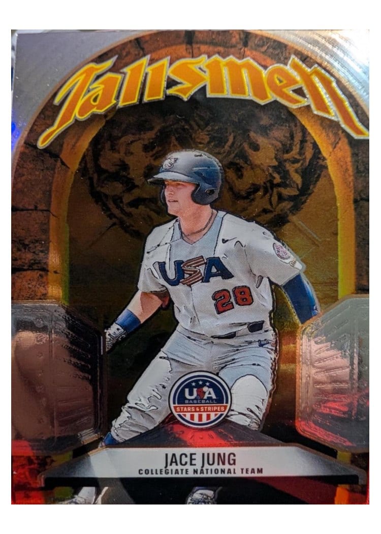 2026 Panini Stars & Stripes Prizm Talismen Jace Jung #13 card