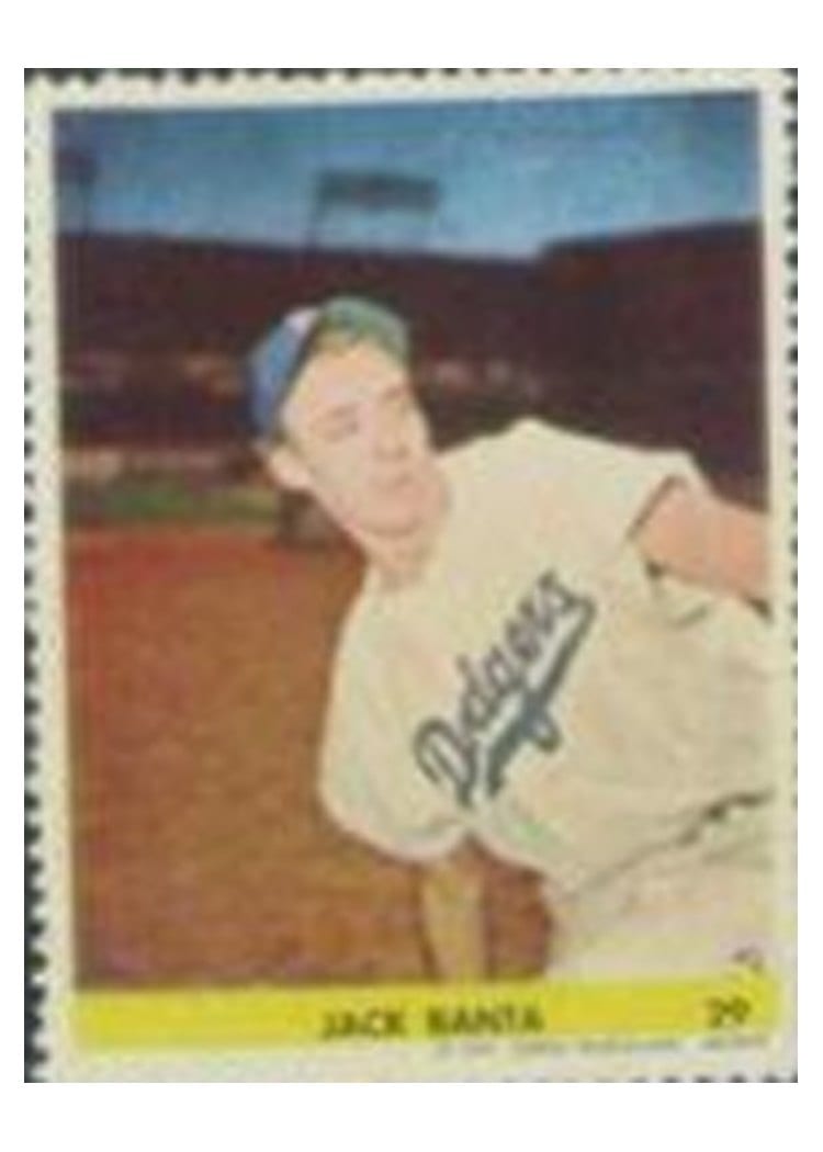 1949 Eureka Sportstamps Jack Banta #29 card