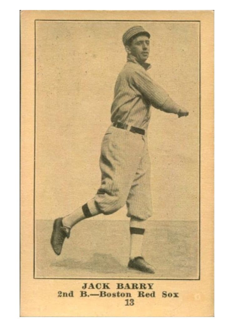 1917 Collins McCarthy Jack Barry #13 card