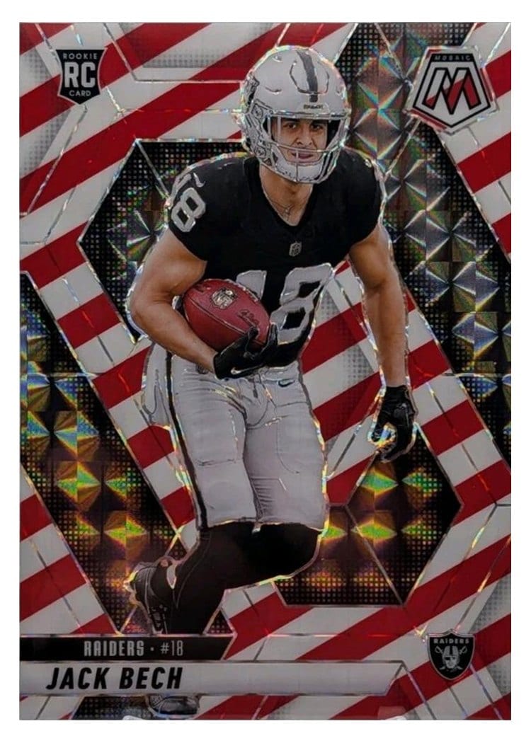 2025 Panini Mosaic Base Set Jack Bech Red White Stripe #349 card
