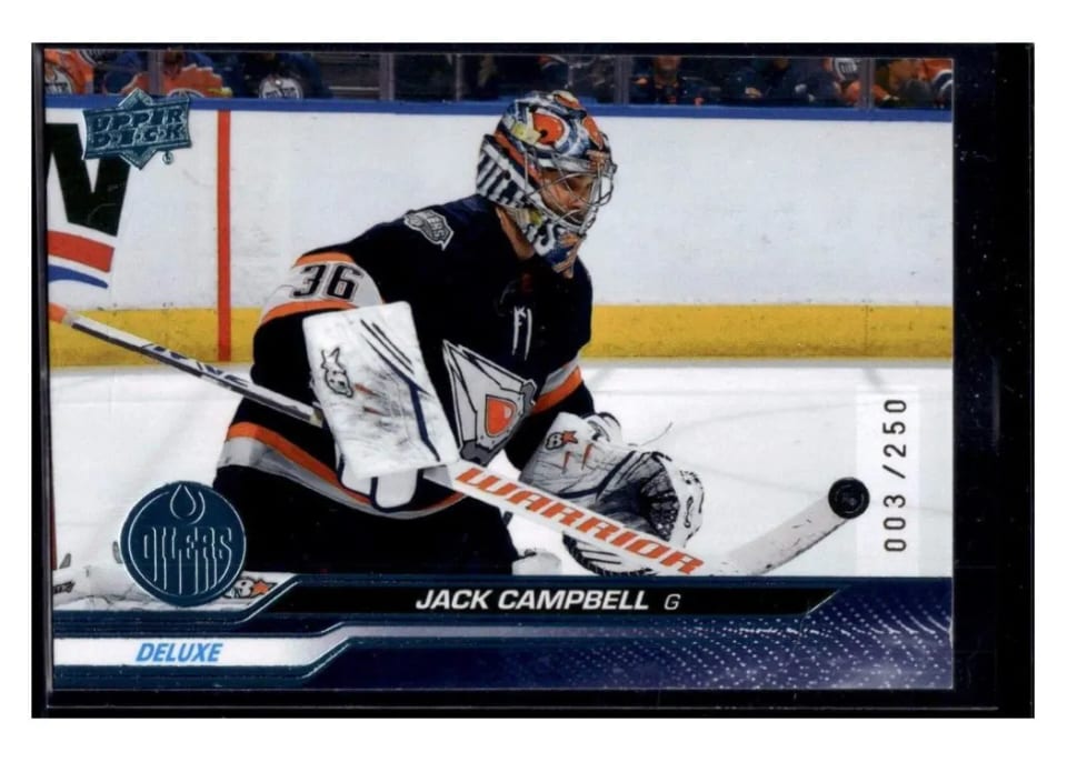 2023-24 Upper Deck Base Set Jack Campbell Deluxe #72 card