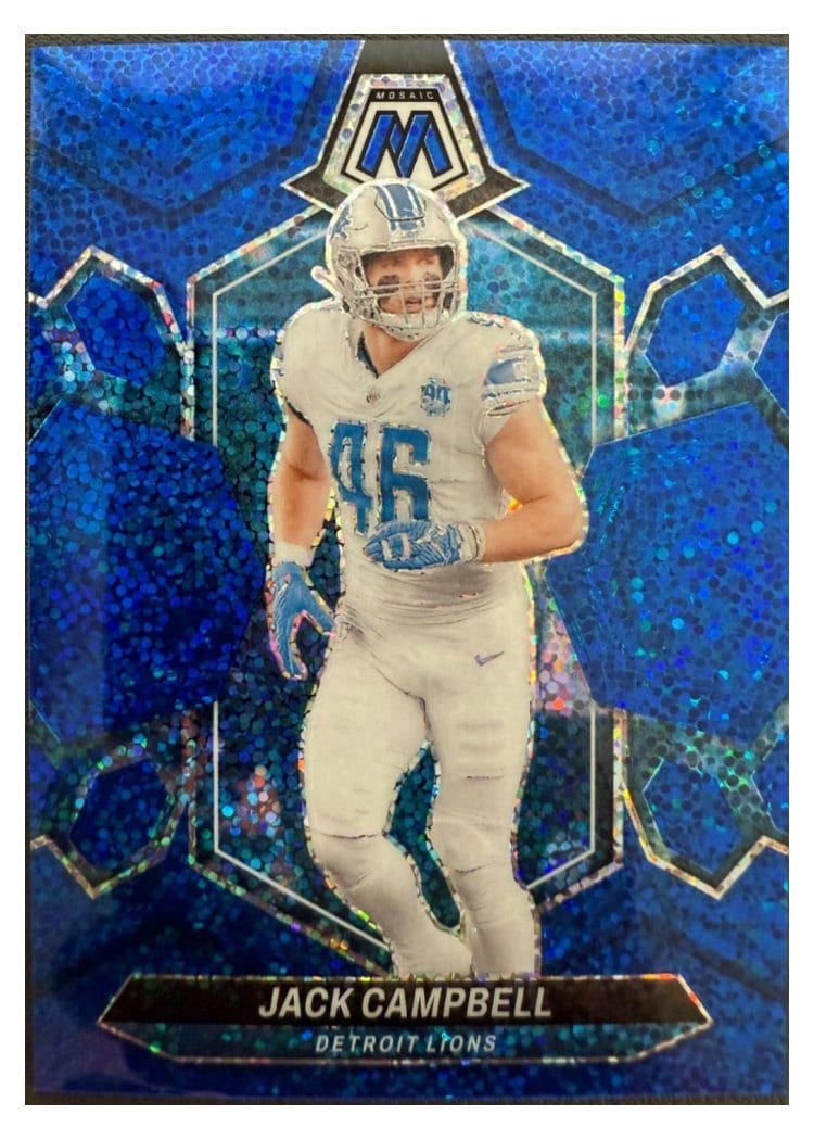 2024 Panini Mosaic Base Set Jack Campbell Blue Sparkle #77 card