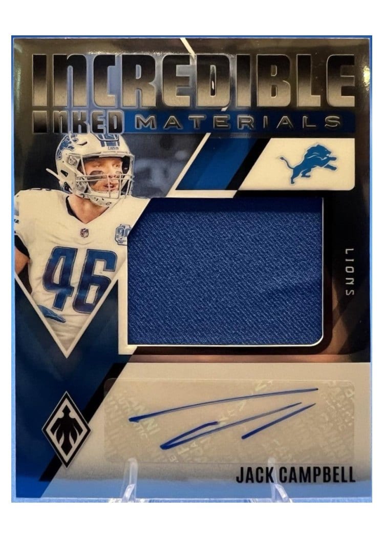 2024 Panini Phoenix Incredible Inked Materials Jack Campbell #IIM-JCL card