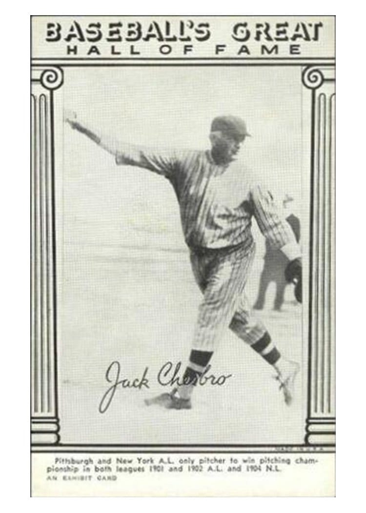 1948 Baseball's Great Hall of Fame Exhibits Jack Chesbro card