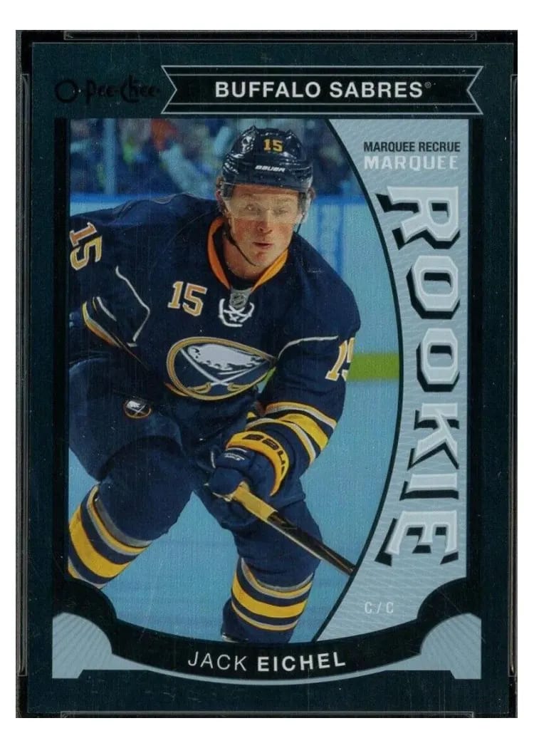 2015 O-Pee-Chee Update Jack Eichel Rainbow Foil Black #U50