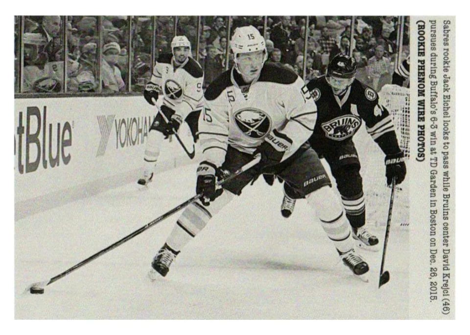 2015 Upper Deck Portfolio Jack Eichel #308 card