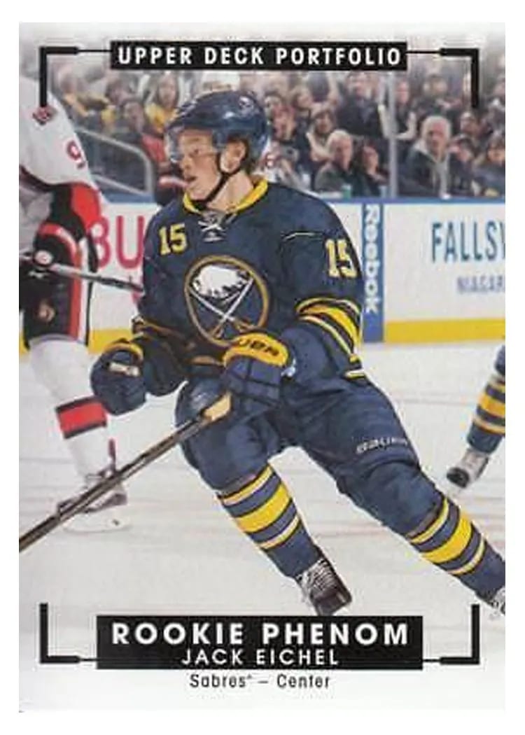 2015 Upper Deck Portfolio Jack Eichel #323 card