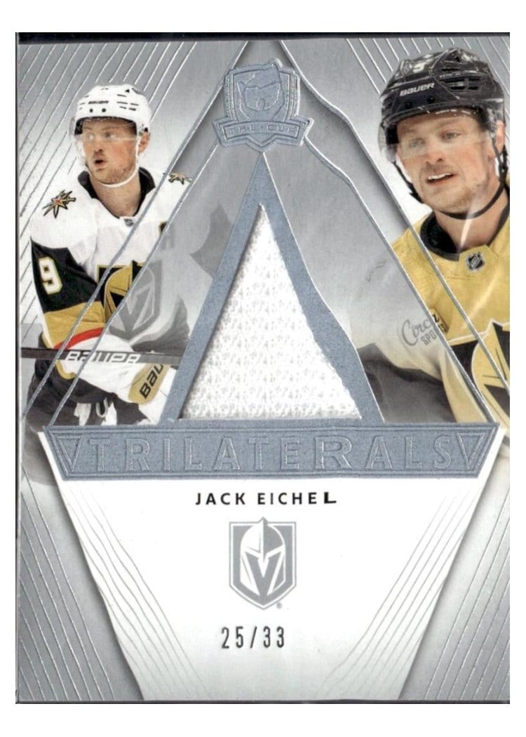 2023-24 Upper Deck The Cup Trilaterals Jersey Jack Eichel #TL-JE card