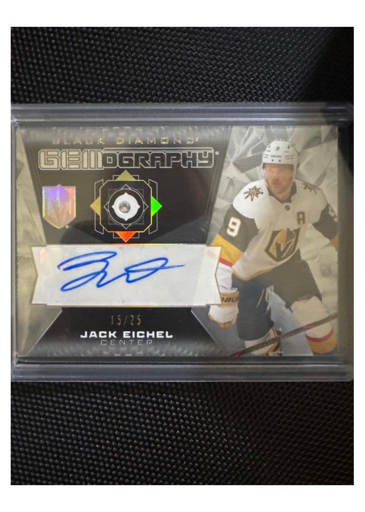 2025-26 Upper Deck Black Diamond Gemography Auto Jack Eichel #G-JE card