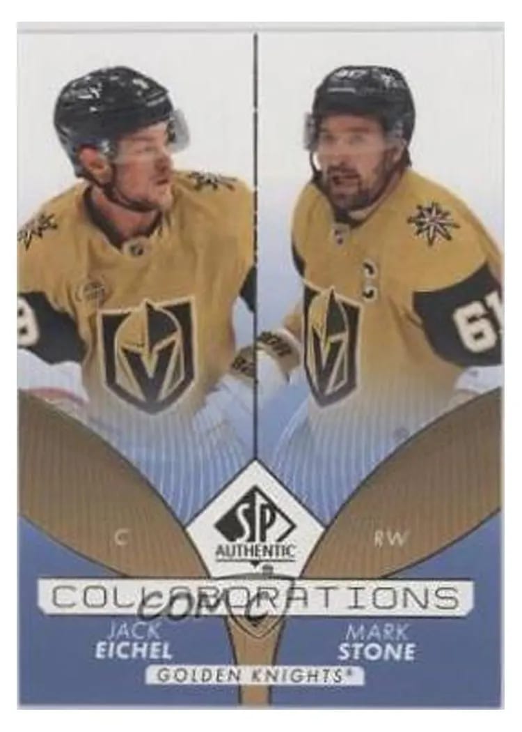 2022-23 SP Authentic Collaborations Jack Eichel/Mark Stone Blue #C-9 card