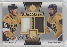 2022-23 Upper Deck Ultimate Collection Ulti-Mates Jersey Jack Eichel/Mark Stone #UTM-SE card