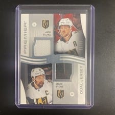 2023-24 Upper Deck Premier Premier Dual Jerseys Jack Eichel/Mark Stone #PD-JEMS card