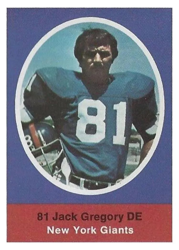 1972 Sunoco Stamps Update Jack Gregory card