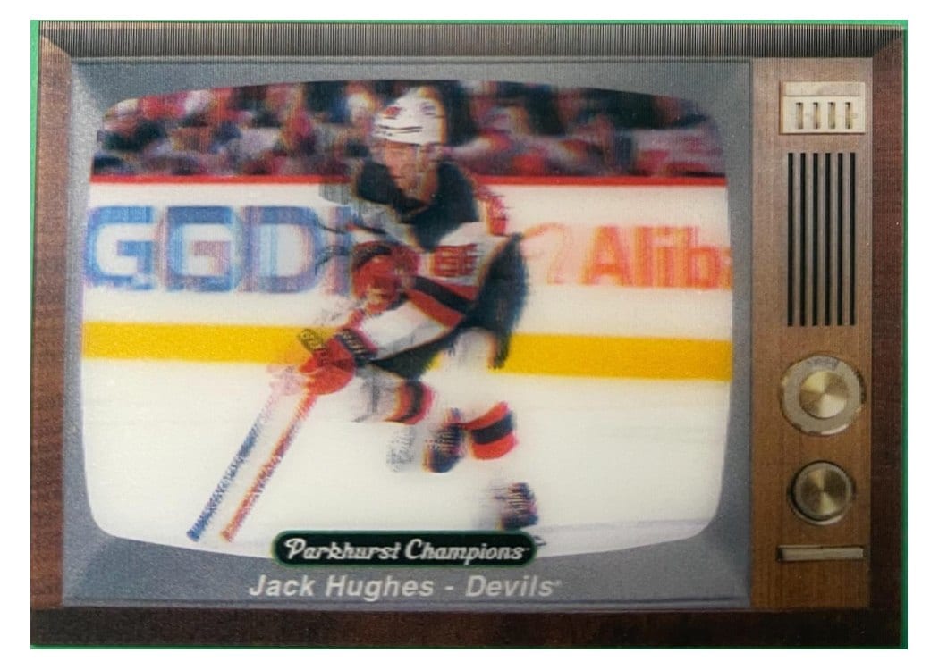 2024-25 Parkhurst Champions In Full Color Lenticulars Jack Hughes #FC-18 card