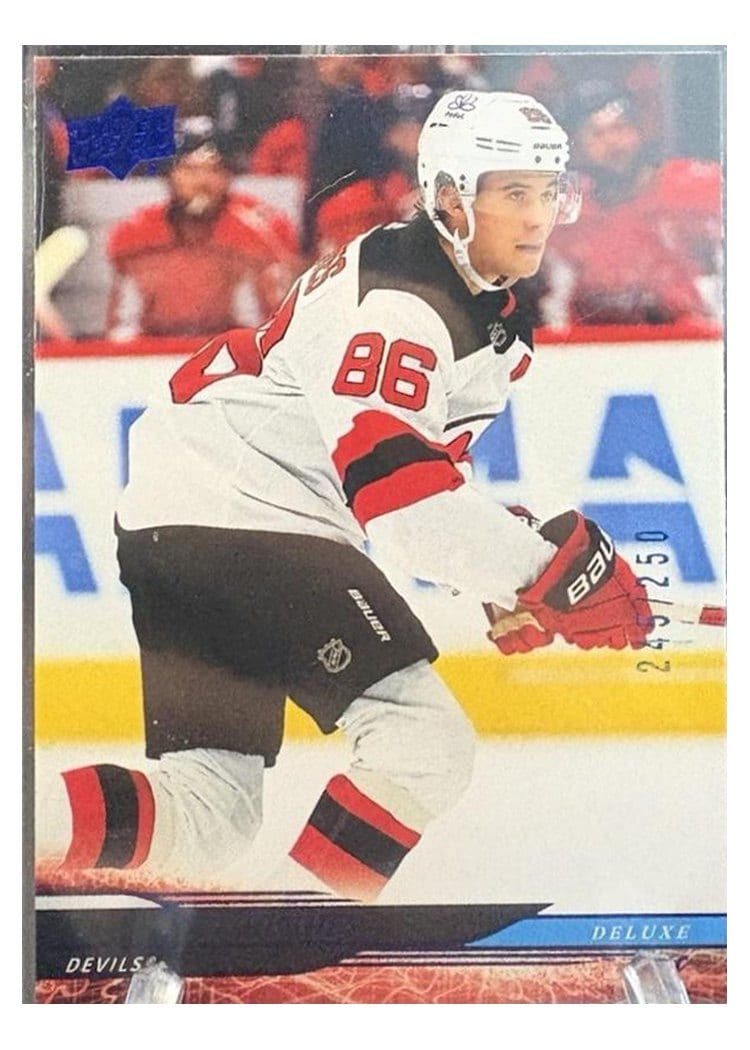 2024-25 Upper Deck Base Set Jack Hughes Deluxe #351 card