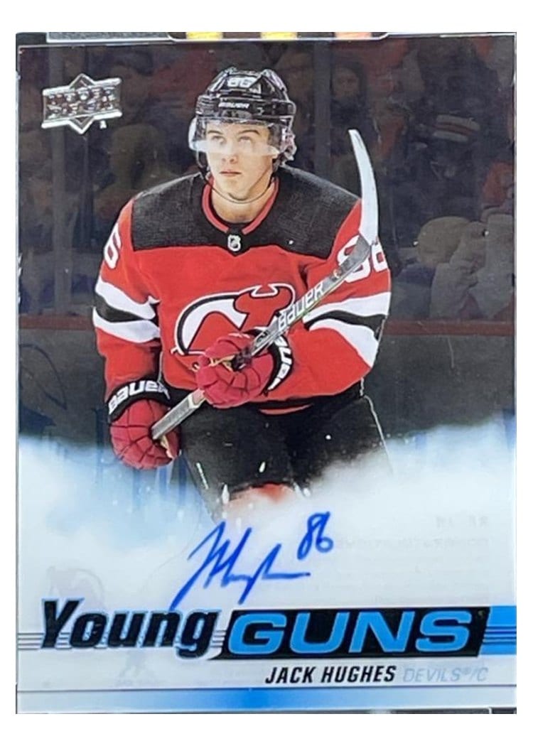 2024-25 Upper Deck Clear Cut Rookie Tribute Autos Jack Hughes #RA-JH card