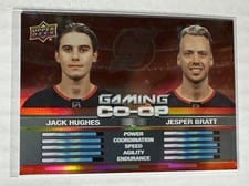 2024-25 Upper Deck Gaming Co-Op Jack Hughes / Jesper Bratt #CGO-19 card