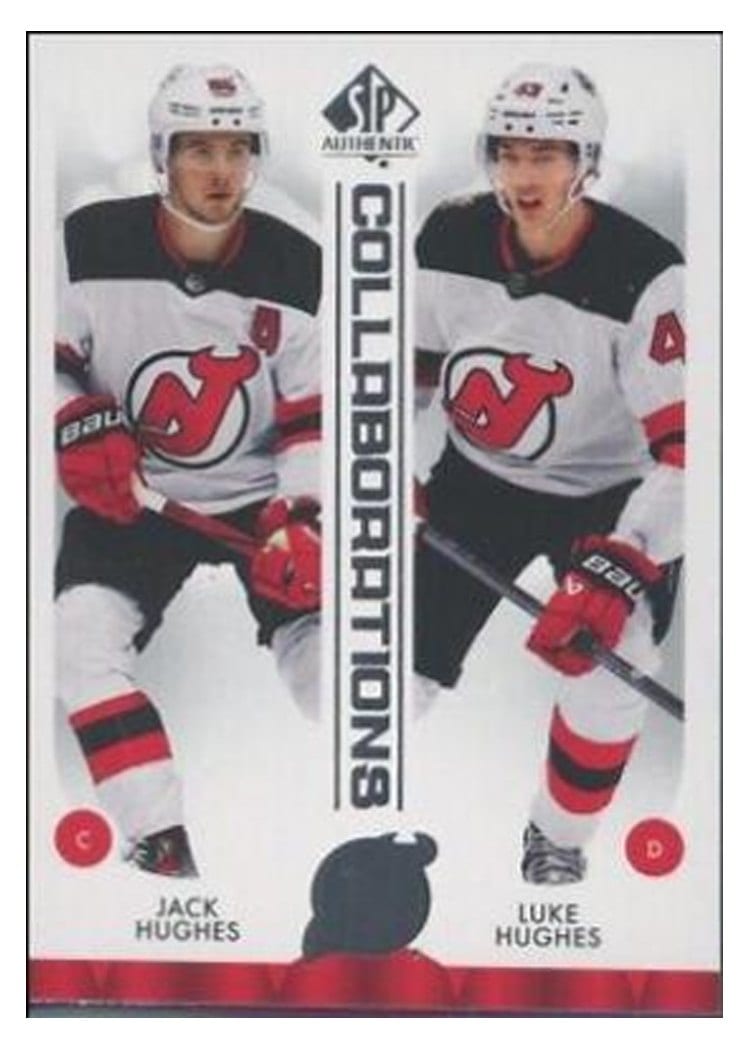 2023-24 SP Authentic Collaborations Jack Hughes/Luke Hughes #C-24 card