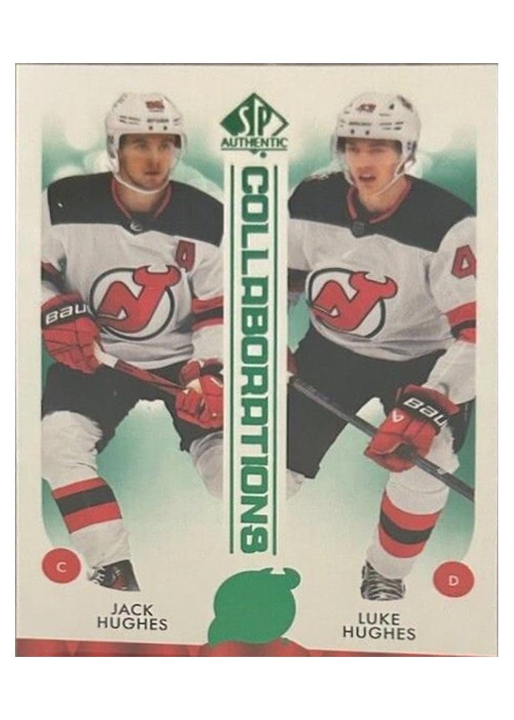 2023 SP Authentic Collaborations Jack Hughes / Luke Hughes #C-24 card