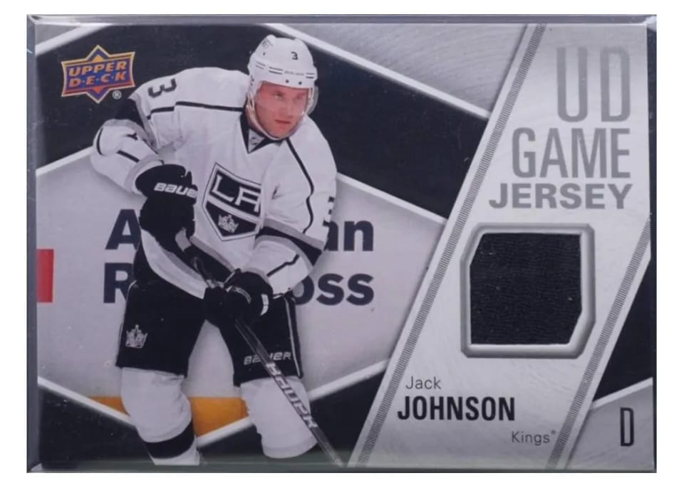 2011 Upper Deck UD Game Jersey Jack Johnson #GJ-JJ card