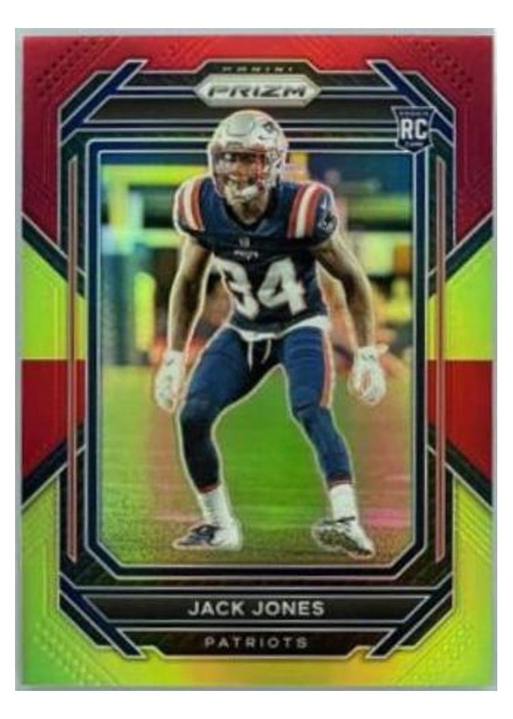 2022 Panini Prizm Base Set Jack Jones Red Yellow #395 card