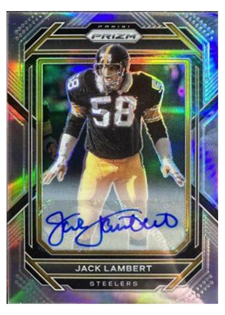 2022 Panini Prizm Base Set Jack Lambert Autograph Silver #253 card