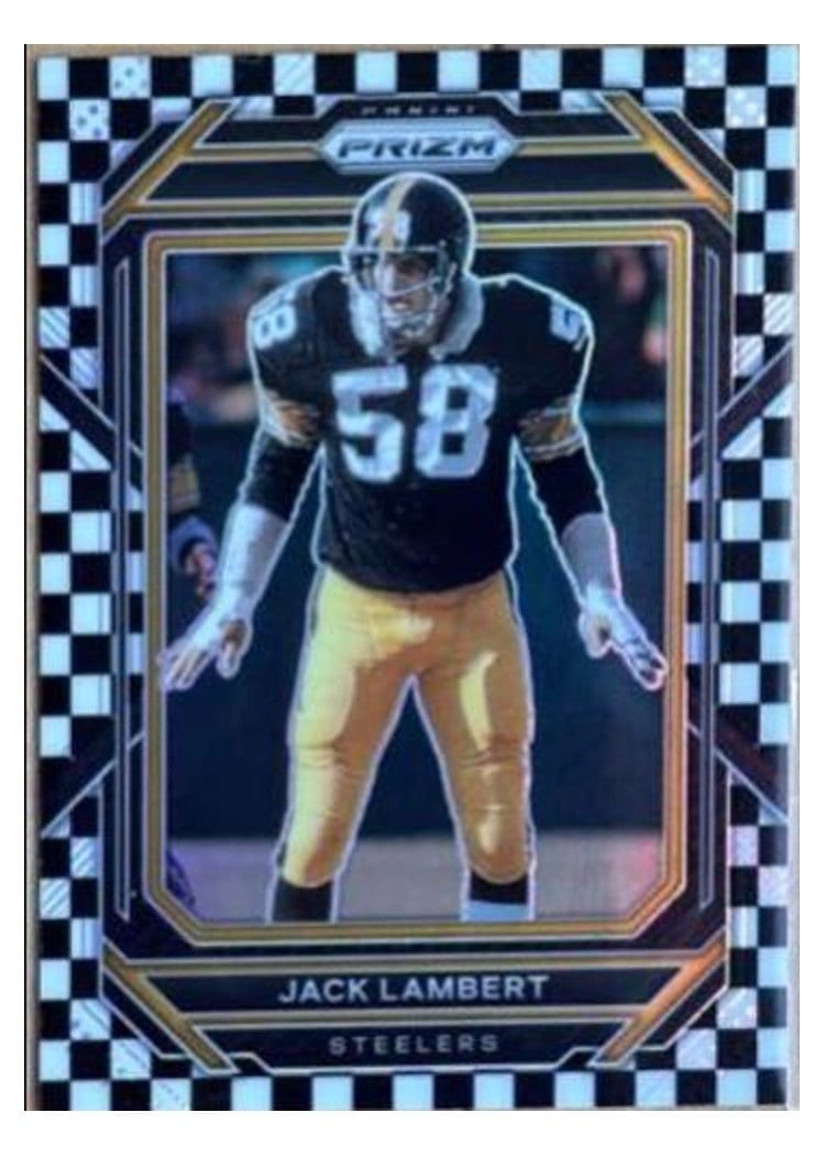 2022 Panini Prizm Base Set Jack Lambert Black White Checker #253 card