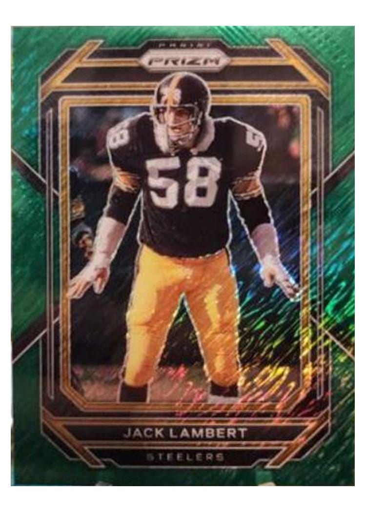 2022 Panini Prizm Base Set Jack Lambert Green Shimmer #253 card