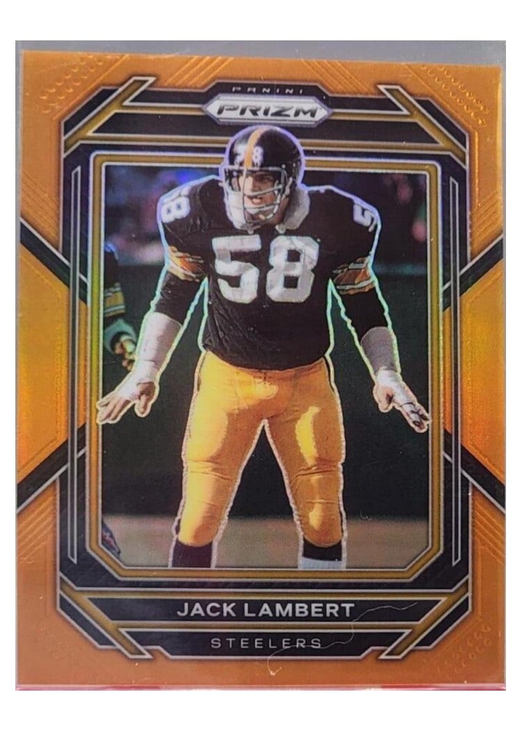 2022 Panini Prizm Base Set Jack Lambert Orange #253 card
