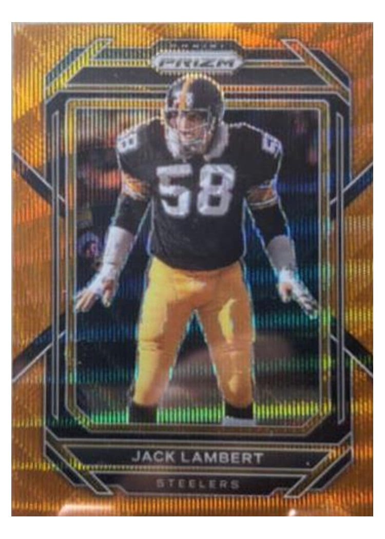 2022 Panini Prizm Base Set Jack Lambert Orange Wave #253 card