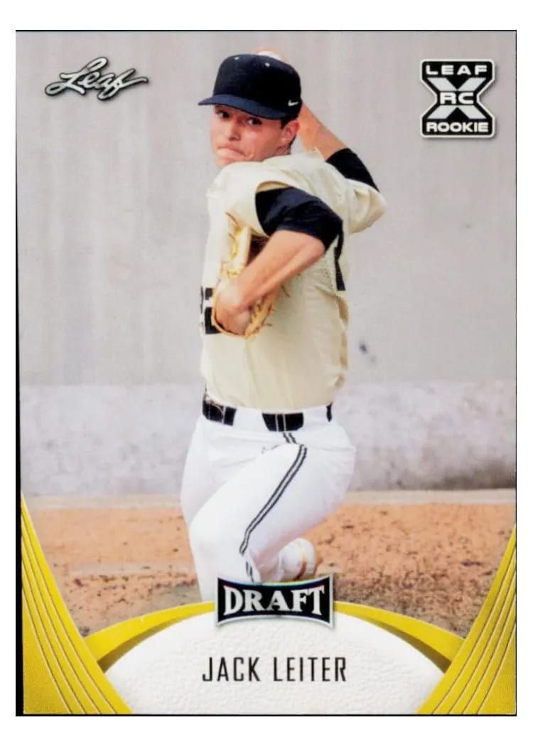 2021 Leaf Draft Jack Leiter Gold #32 card