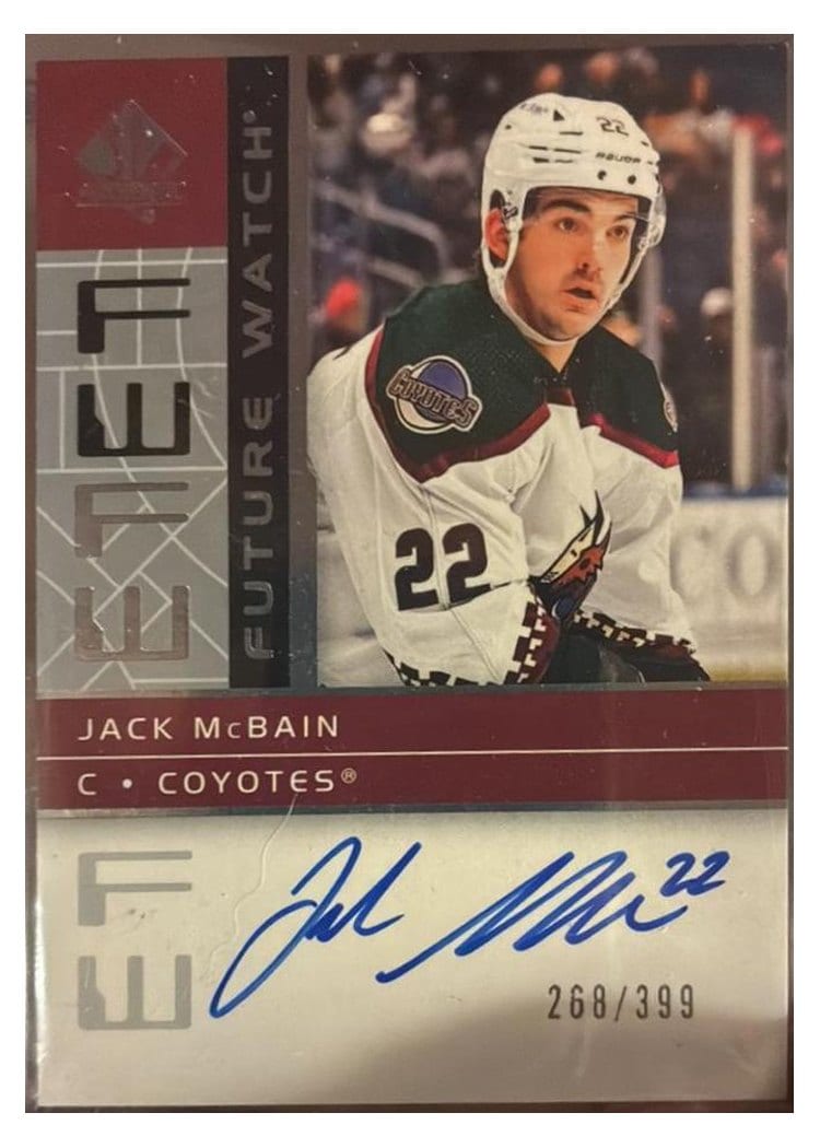 2022-23 SP Authentic 2002-03 Retro - Autographed Future Watch Jack McBain #RFWA2-JM card