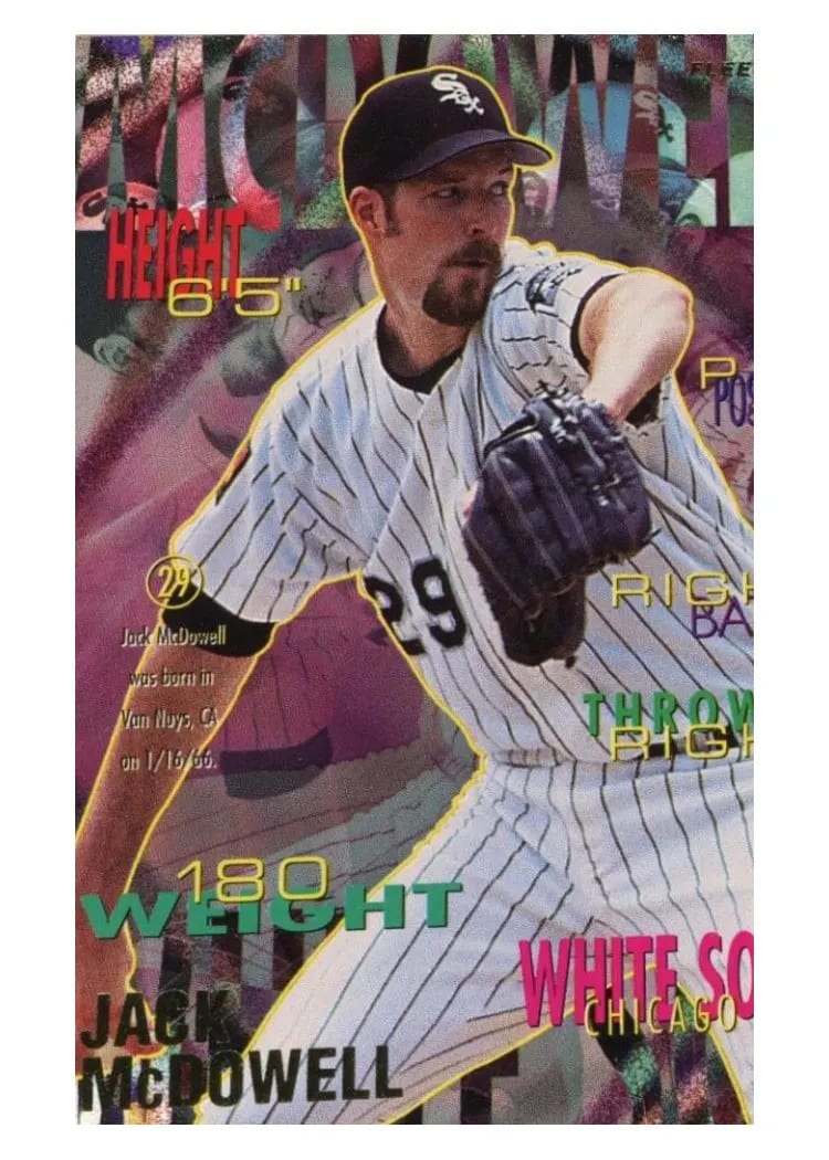 1995 Fleer Jack McDowell #126 card