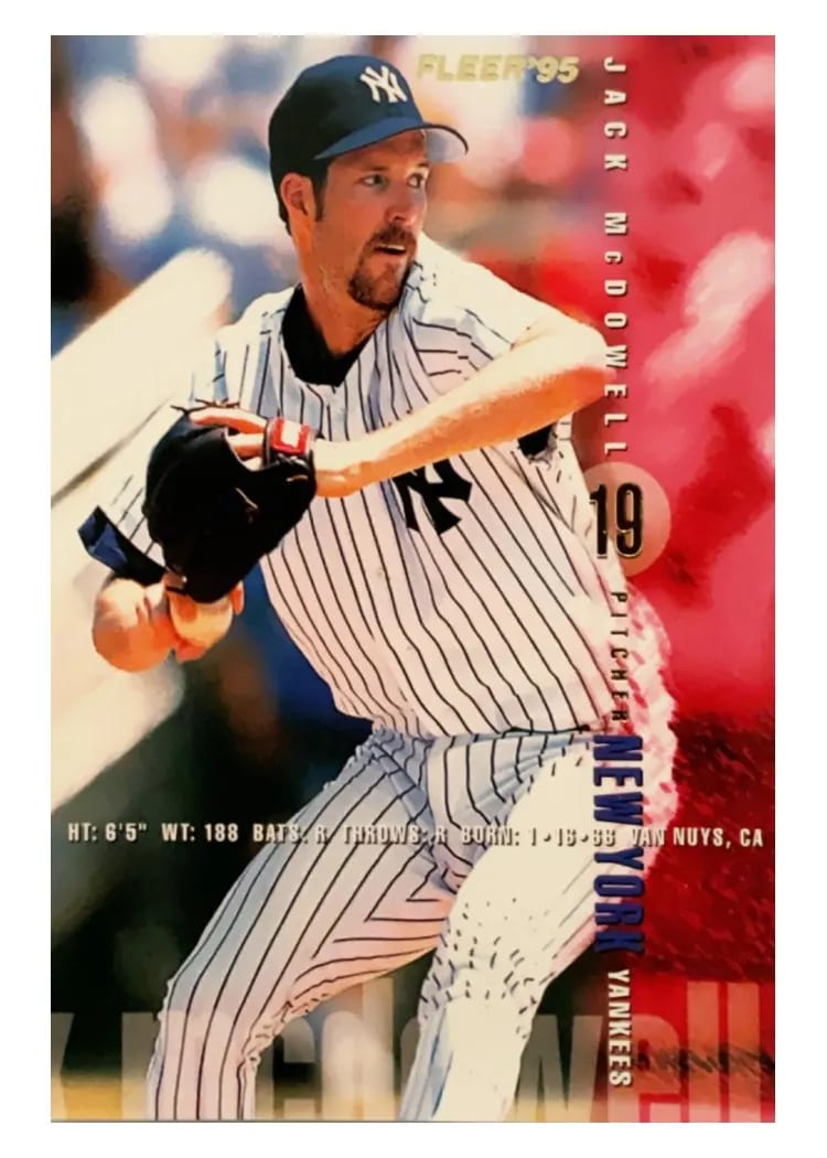 1995 Fleer Update Jack McDowell #U-26 card
