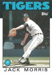 1986 Topps Base Set Jack Morris #270 card