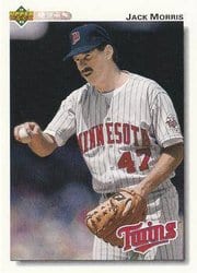 1992 Upper Deck Base Set Jack Morris #315 card