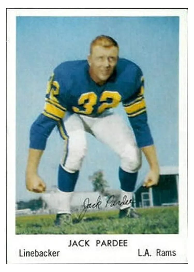 1959 Bell Brand Rams Jack Pardee #9 card