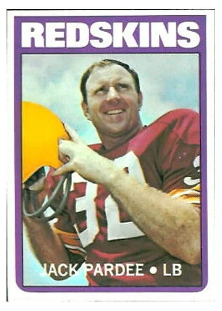 1972 Topps Jack Pardee #293 card
