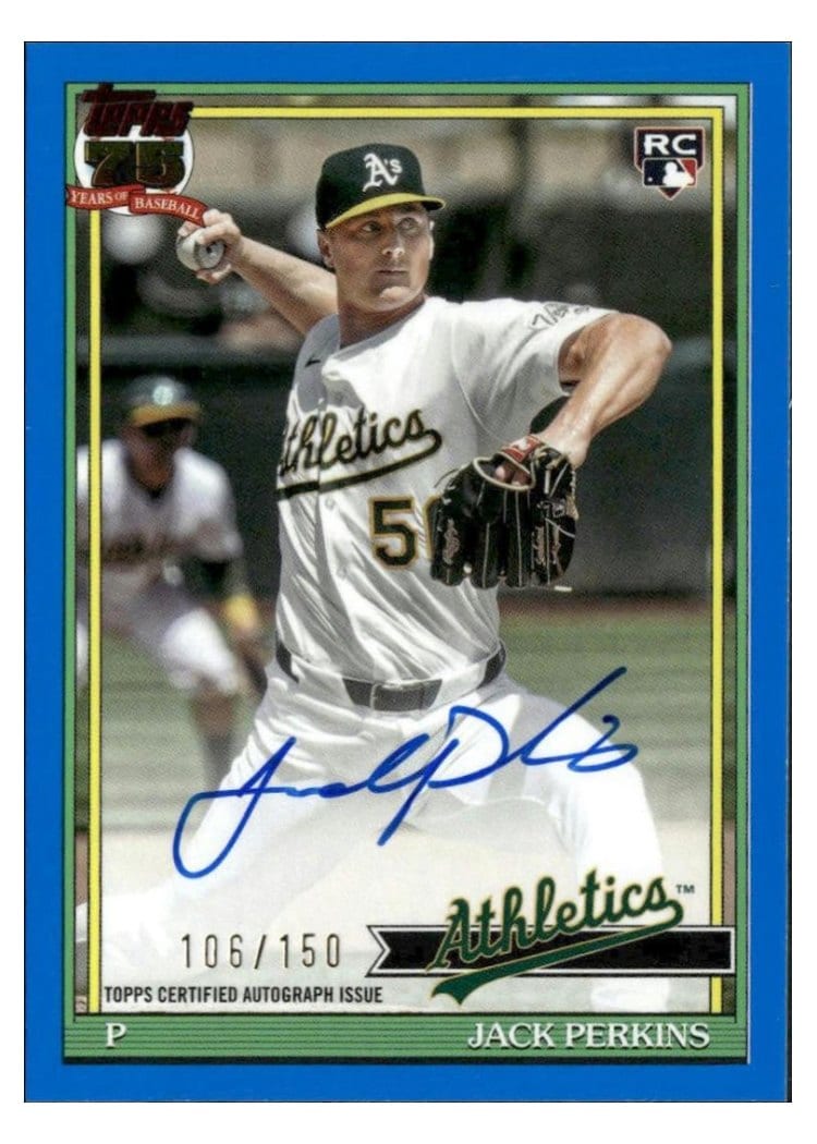 2026 Topps 1991 Topps Autographs Jack Perkins Blue #91A-JPE card