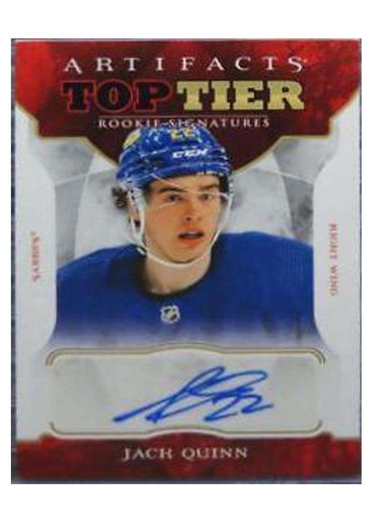 2022-23 Upper Deck Artifacts Top Tier Rookie Signatures Jack Quinn #TTR-JQ