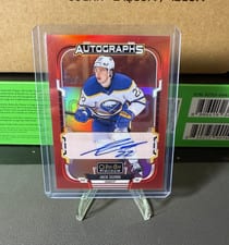 Jack Quinn 2025-26 O-Pee-Chee Platinum Red Rainbow Autos card