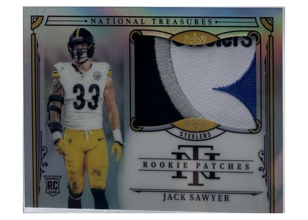 2025 Panini National Treasures Rookie Patches Premium Jack Sawyer #217 card