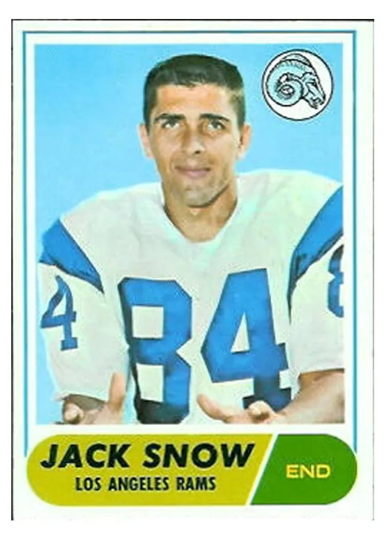 1968 Topps Jack Snow #184 card