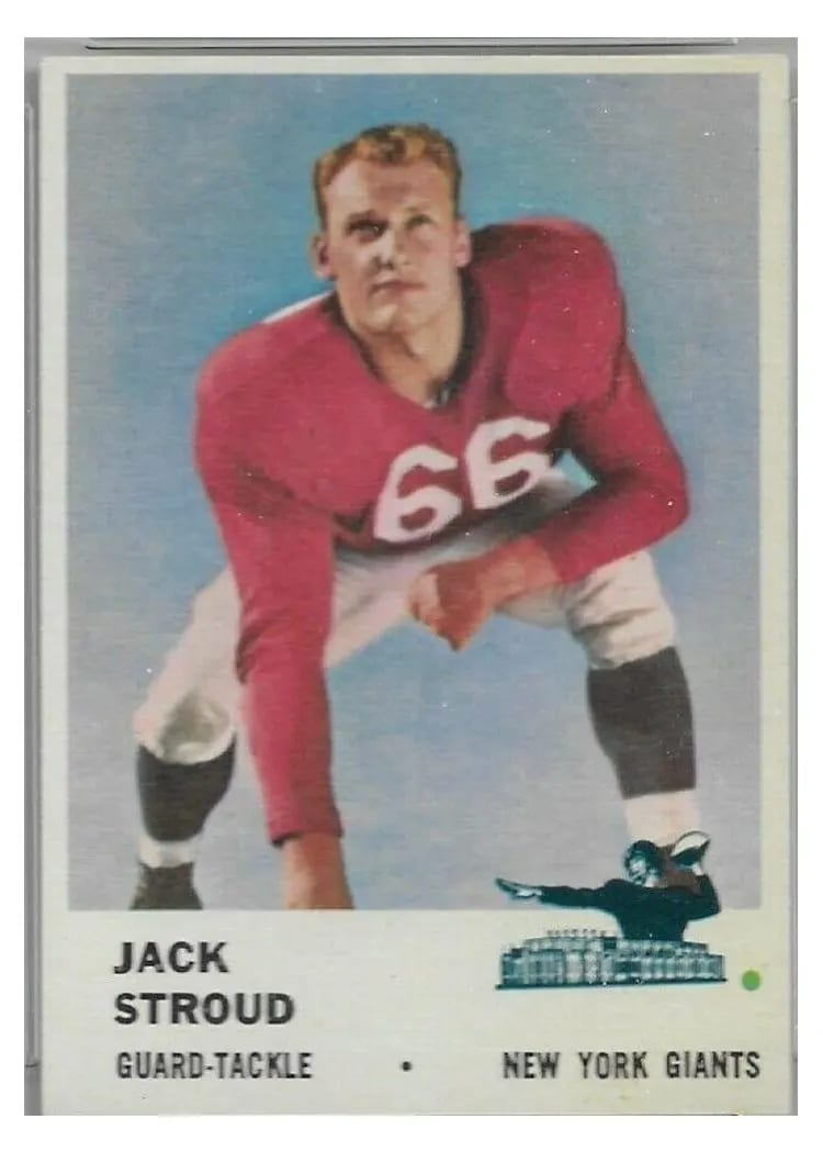 1961 Fleer Jack Stroud #70 card