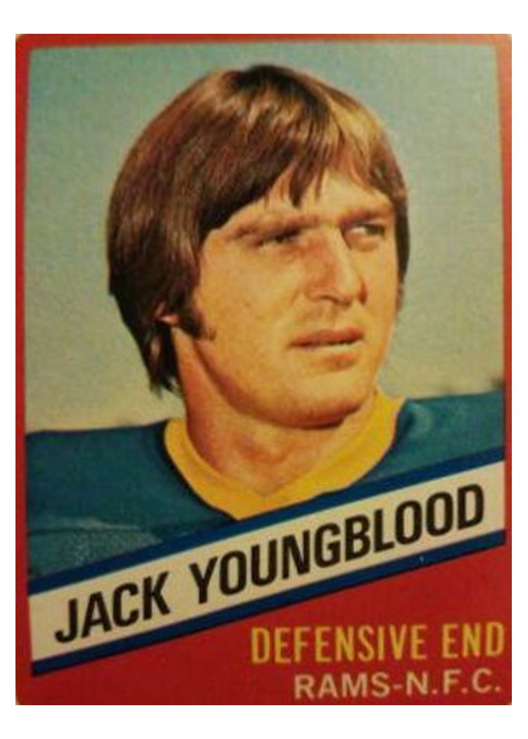 1976 Wonder Bread Jack Youngblood #14 card